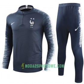 Francja 2 Stars Komplet Bluzy Treningowe Niebieski 2018